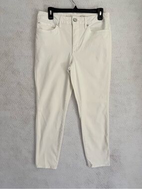 Seven7 Skin Fit High Rise Skinny Crop Pants size 12 white